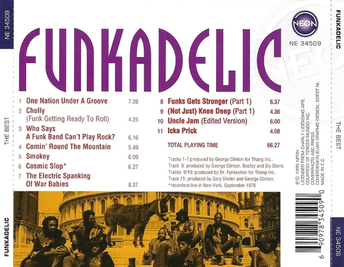 Funkadelic : Album " The Best " Neon Records NE 34509 [ EU ]