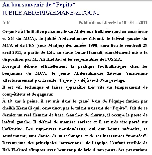 Vendredi 29.4.2011 jubilé Zitouni Abderahmane 