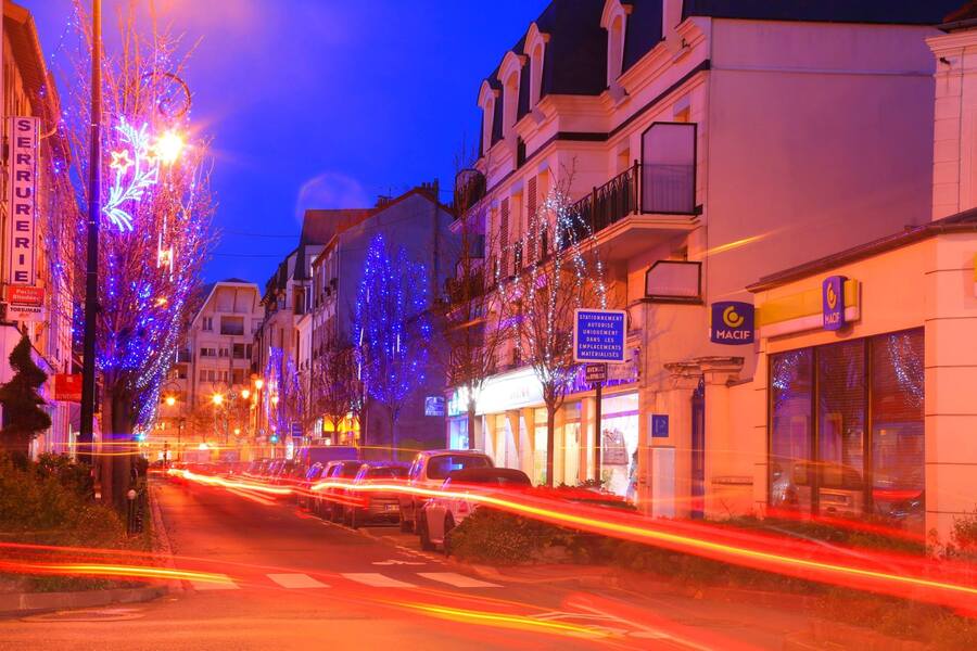 illuminations de st maur le soir 