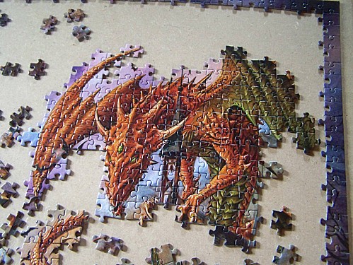 dragon rouge du puzzle