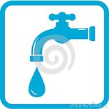 Icône avec le robinet. symbole de l eau