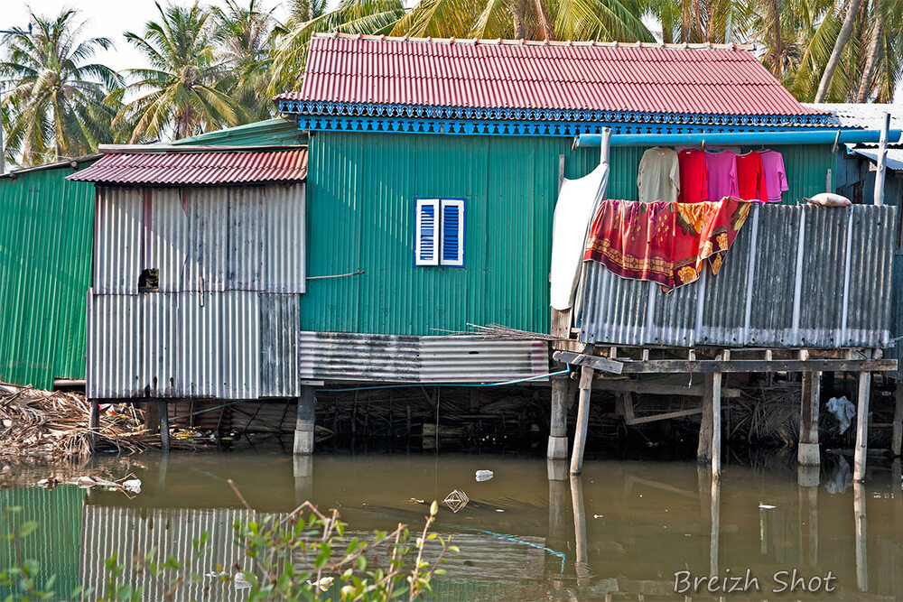 Maison Cham dans la mangrove - Kampot