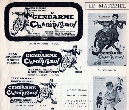 film " le Gendarme de Champignol", 1959