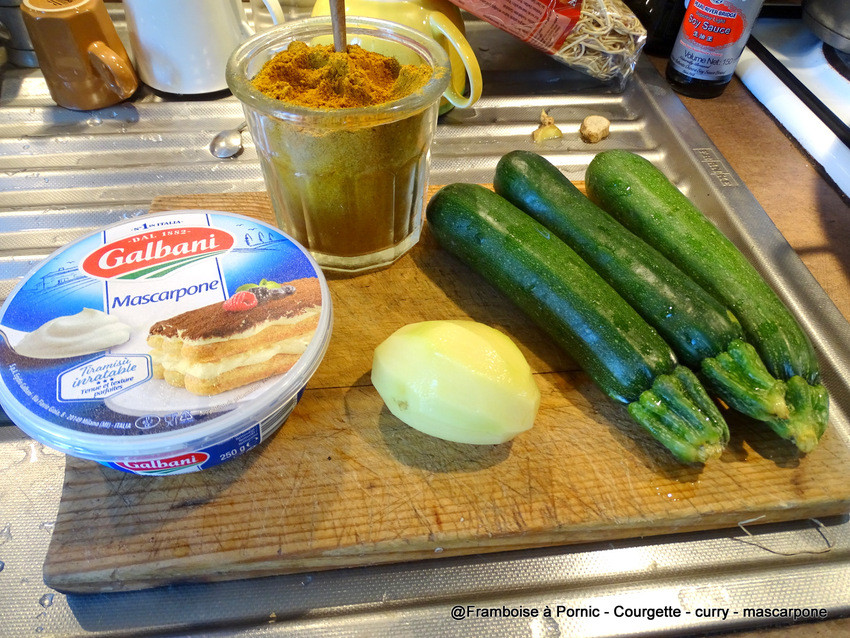 Courgettes curry mascarpone