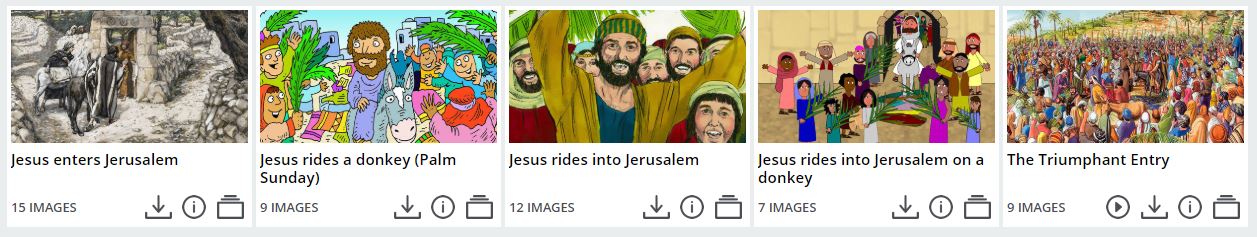 Jésus entre à Jérusalem sur un anon