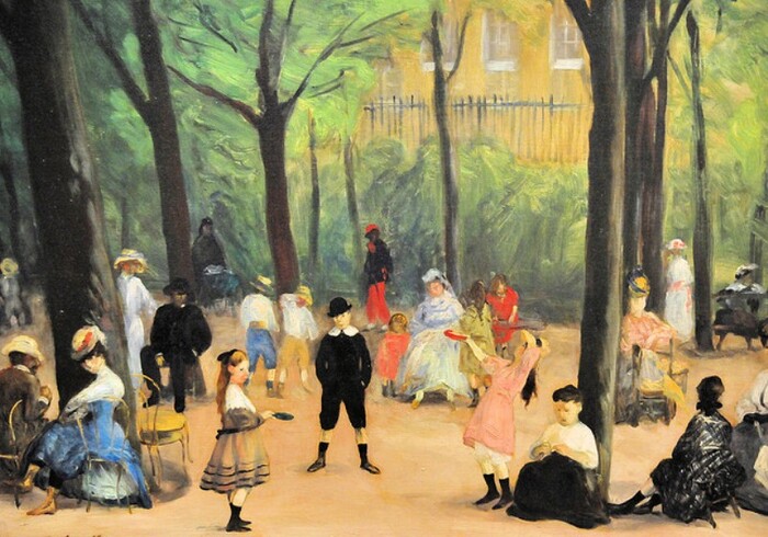 Luxembourg Gardens. William Glackens, c. 1900 (National Gallery of Art. Corcoran Collection. Museum Purchase, William A. Cjark Fund)