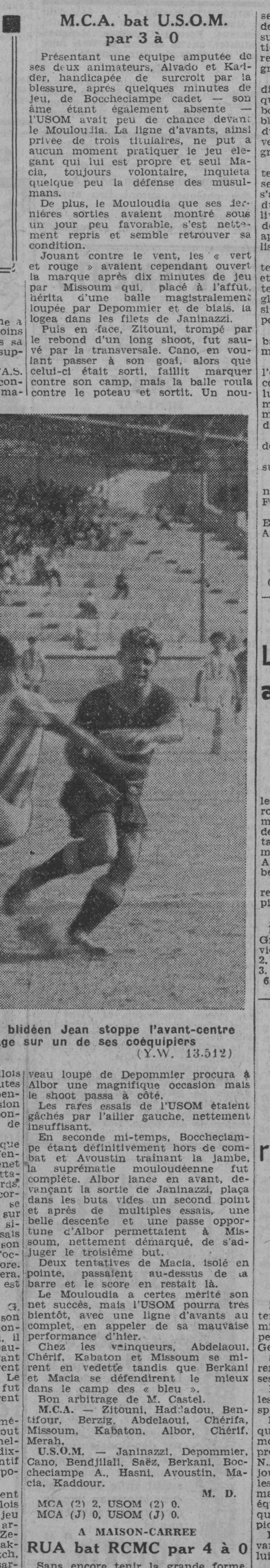 D 28.9.1941 à St Eugène MCA-USOM 3-0