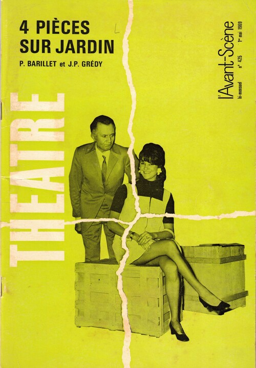 "4 pièces sur jardin " de P Barillet et JP Grédy à la une de l'Avant-Scène n°425 du 1er mai 1969