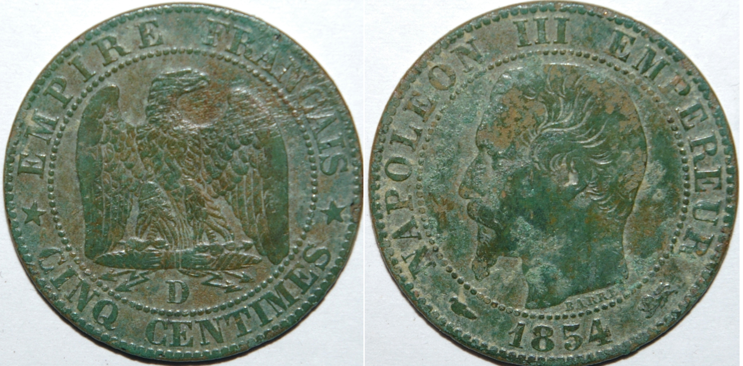 5 centimes 1854 d