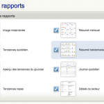 Logiciel FreeStyle Libre - Choix Rapports