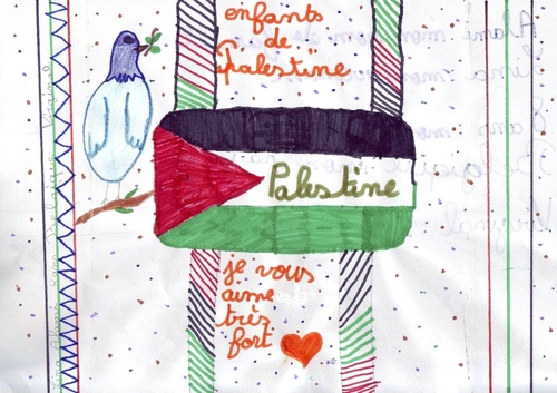 A drawing for children in Gaza :un dessin pour les enants de Gaza