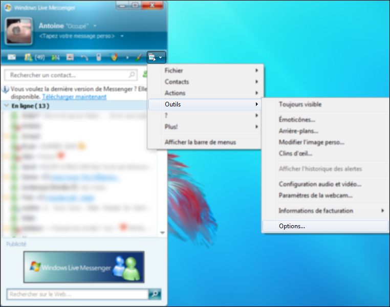 [MSN - Windows Live Messenger] Supprimer la Publicité