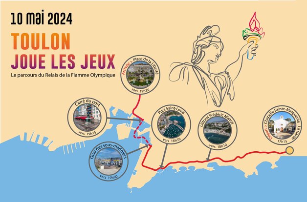 Le parcours toulonnais de la Flamme olympique dévoilé | Site officiel de la  ville de Toulon