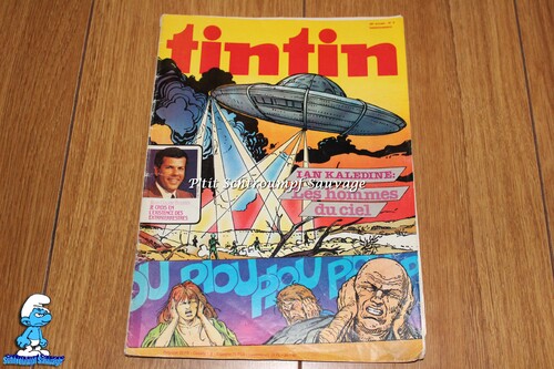 Dessin hommage à Derib "L'aventure d'une B.D". - Magazine Tintin "Ian Kaledine" 1981