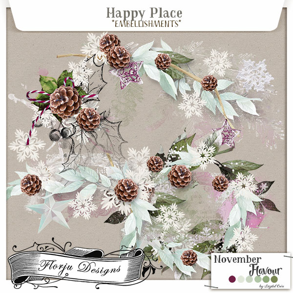 Happy Place { Embellishments PU } Florju Designs