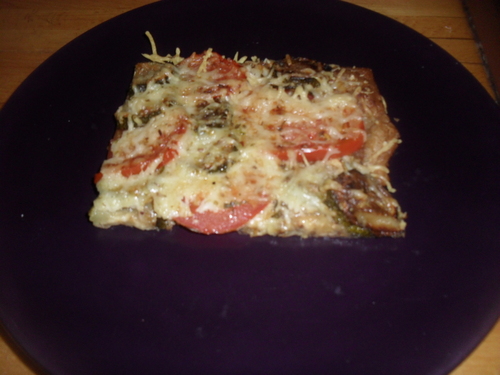 une petite tarte tomate/courgettes façon provençale