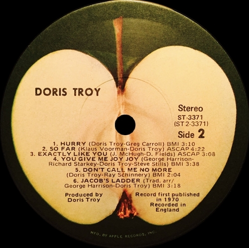 Doris Troy : Album " Doris Troy " Apple Records ST 3371 [ US ]