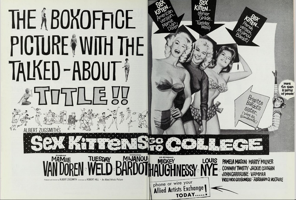  SEX KITTENS GO TO COLLEGE  box office USA 1960
