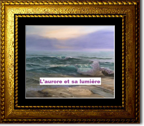 Dessin et peinture -  vidéo 2992 : Comment peindre les premières lueurs de l'aurore sur la mer 5 ? - acrylique ou huile.