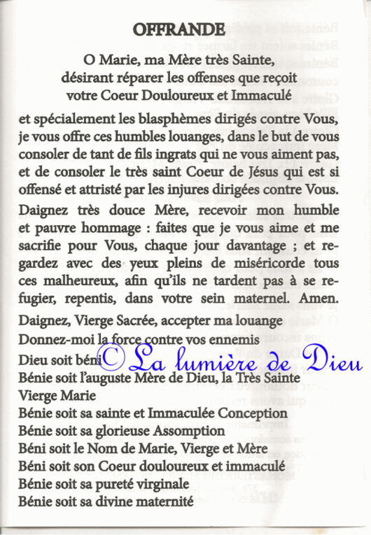 Croisade d'amour et de réparation pour les blasphèmes proférés contre Notre-Dame