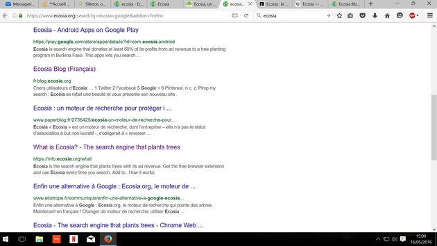  Ecosia, un moteur de recherche écolo qui plante des arbres...