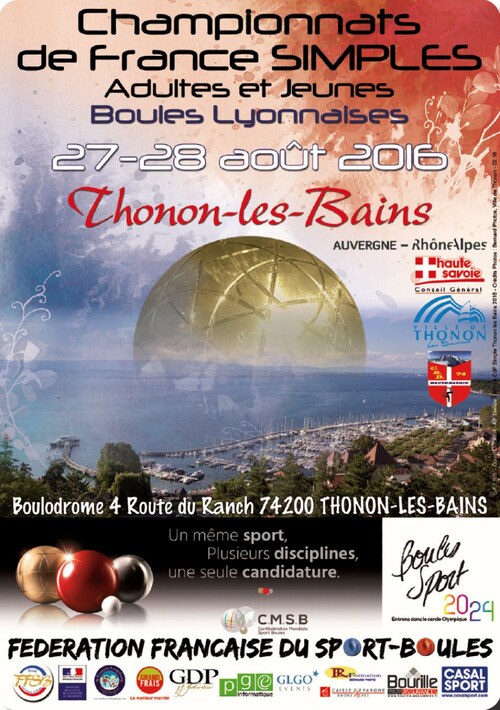 Affiches des divers championnats de France 2016