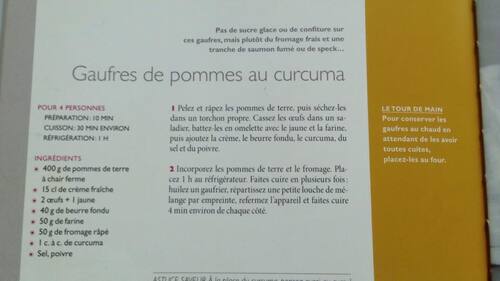 recette gaufres de pommes au curcuma