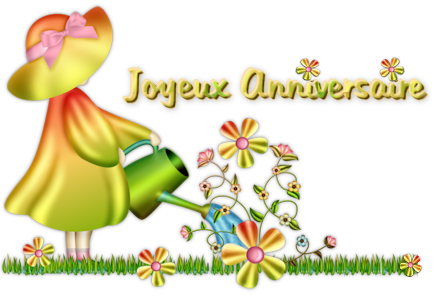 Joyeux  anniversaire texte décoré