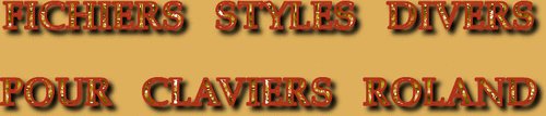 STYLES DIVERS CLAVIERS ROLAND SÉRIE 9839