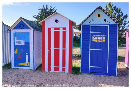 Cabines de plage à Oléron 