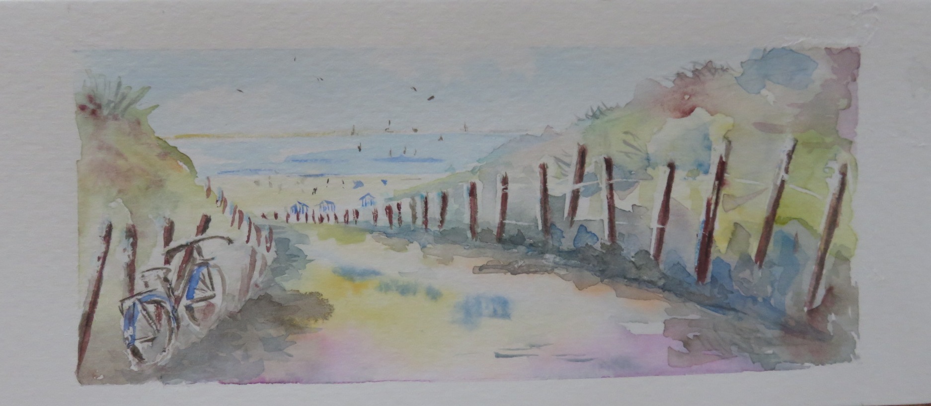 Aquarelle Bord De Mer Bluesy