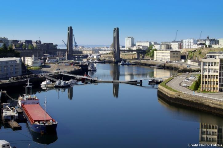 Le pont de Recouvrance à Brest