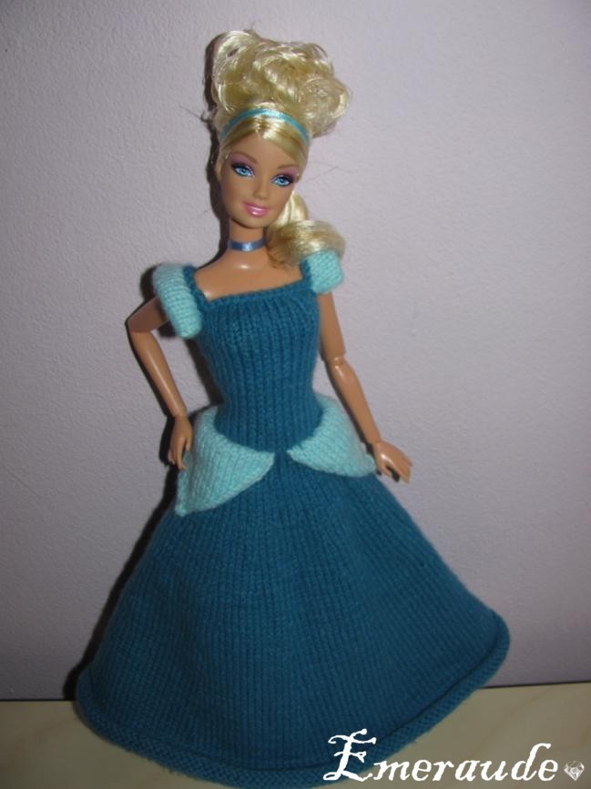 Tricot Barbie: Cendrillon par les copinautes - Les passions d'Emeraude