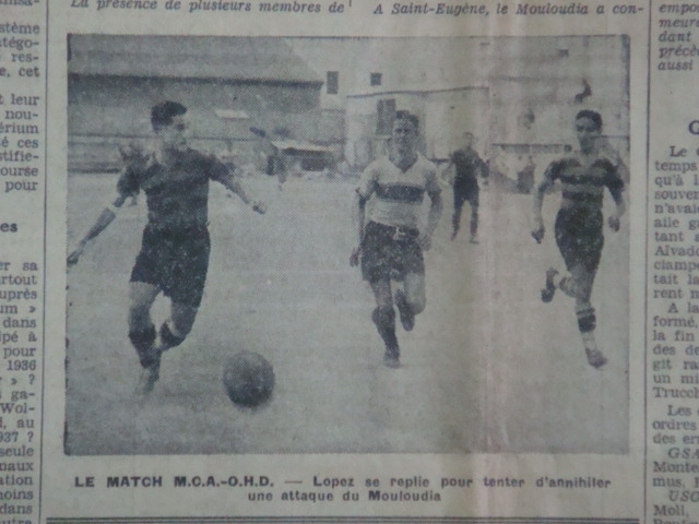 22.1.1939 mca-ohd 2-3 photo du match