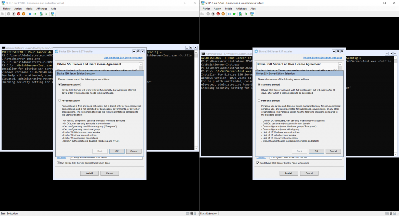 Configurer un serveur SFTP en failover sur Windows Serveur Core 2022