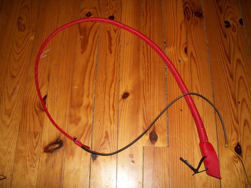 4ft red cowhide 16plait snakewhip