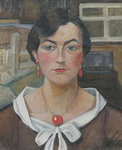 Autoportrait de Yvonne Jean Haffen (1895-1993) | Reproductions De Peintures Yvonne Jean Haffen | WahooArt.com