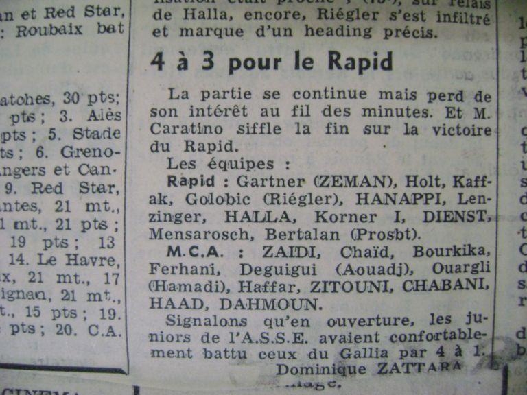 31.12.1955 Amical MCA-Rapid de Vienne 3-4