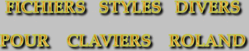 STYLES DIVERS CLAVIERS ROLAND SÉRIE 9708