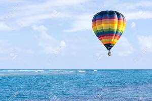 season balloons sea waves sky balloons 