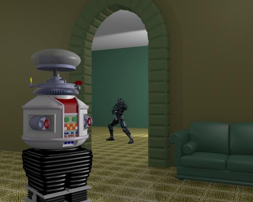 Cyborg et le robot B9