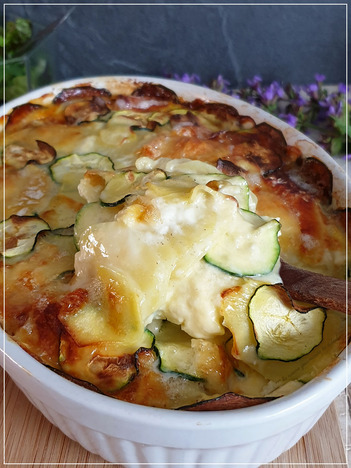 GRATIN DE COURGETTES AU CHEVRE