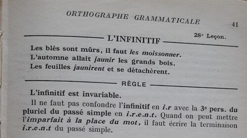 F / L'infinitif