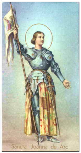 Sainte Jeanne d'Arc. Vierge († 1431)