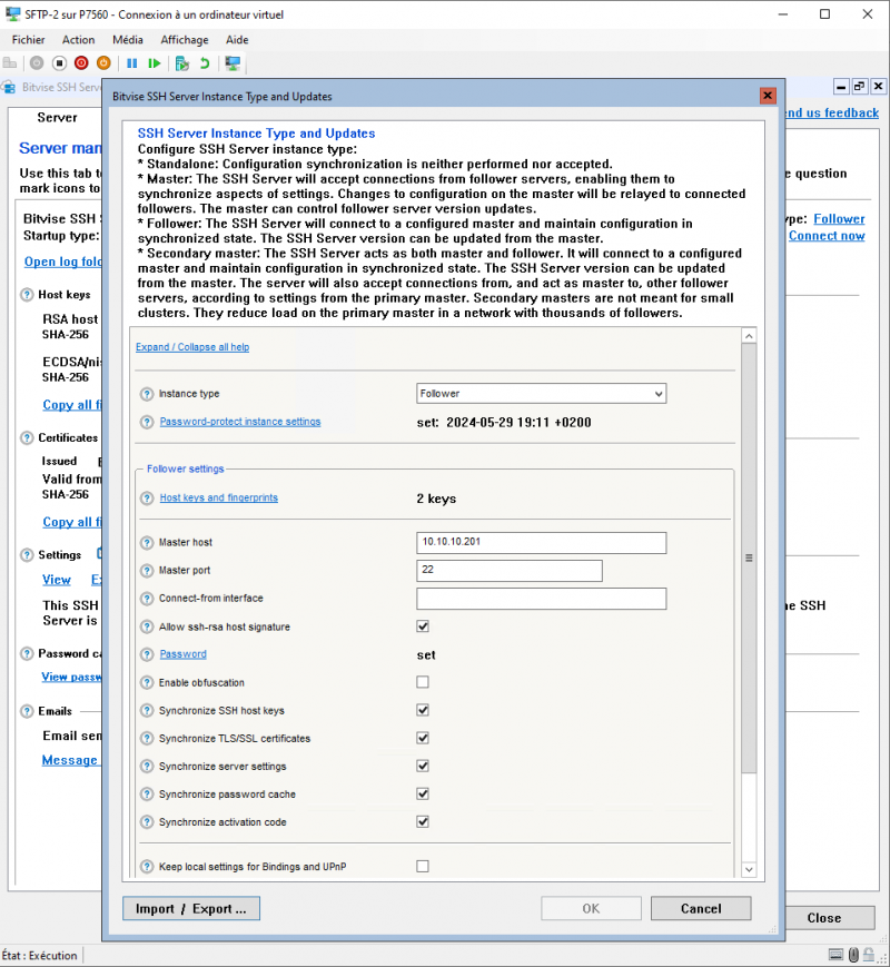 Configurer un serveur SFTP en failover sur Windows Serveur Core 2022