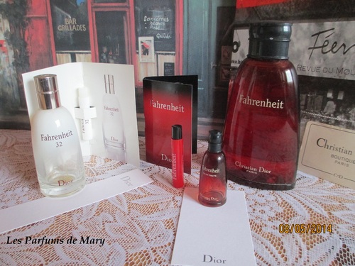 Parfums "FAHRENHEIT et FAHRENHEIT 32" de Christian DIOR.....