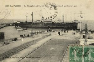 LA PALLICE - LE SEMAPHORE ET L'AVANT PORT - BERGEVIN 3619 - 1909