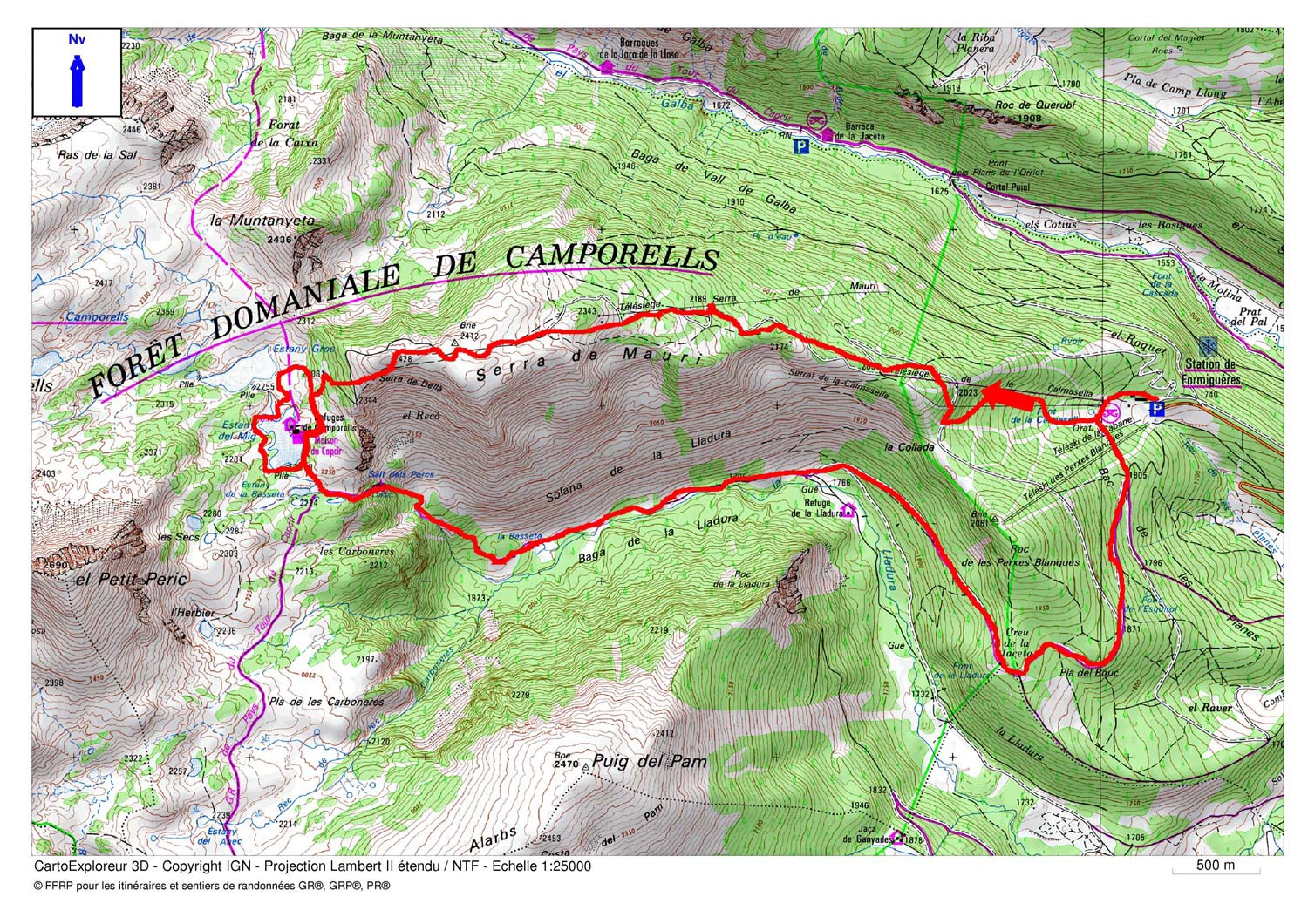Les Lacs des Camporells (2.240 m) depuis Formiguères (Station de ski-1.740  m) - Mes belles randonnées expliquées