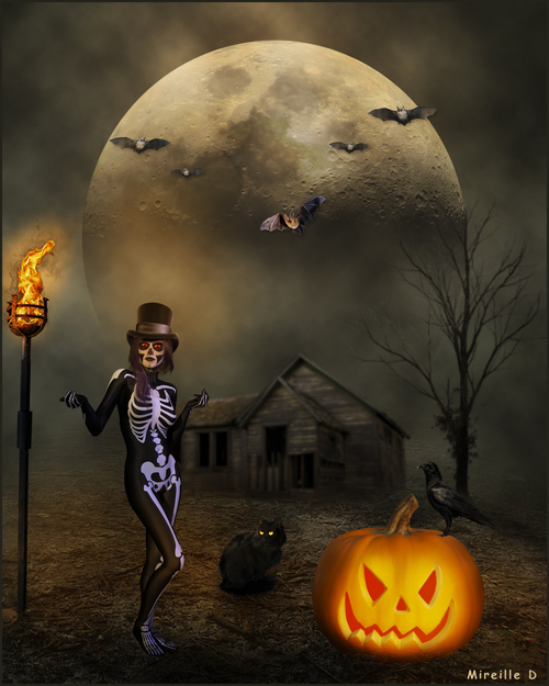 Ambiance Lunaire Halloween (Photomontage)