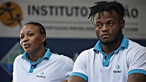 Les judokas Yolande Bukasa Mabika et Popole Misenga Les judokas Yolande Bukasa Mabika et Popole Misenga